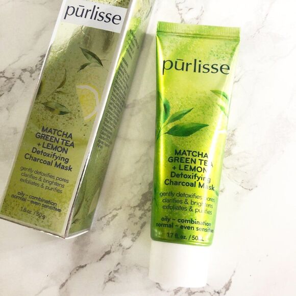 NIB Detoxifying Charcoal Mask, Matcha Green Tea + Lemon - Purlisse - Picture 15 of 16